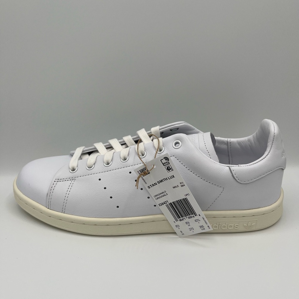 Adidas Stan Smith Lux Men’s Sneakers ‘Triple White Off White’ [IG6421]
